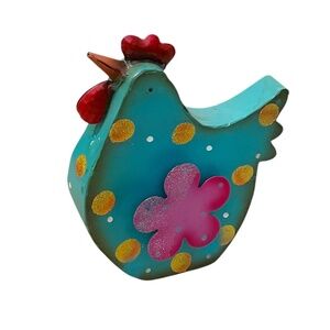 Burton & Burton Whimsical Tin Chicken Hen Figurine Decor